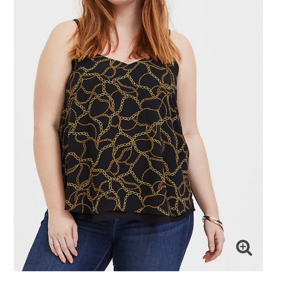 Sophie Chain Print Cami Chiffon Double layer